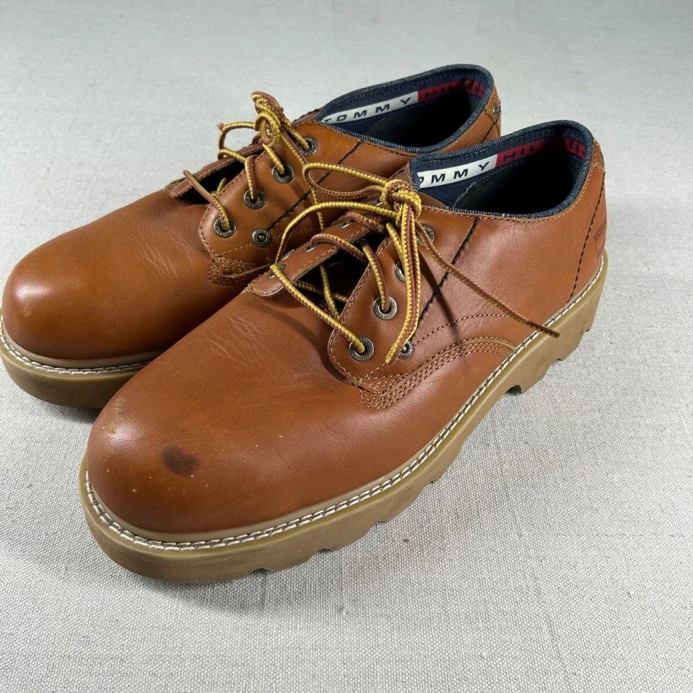 Vintage Tommy Hilfiger Shoes Mens 13 Chunky Oxford Brown Y2K 35012 G-9 CH9